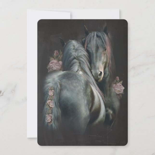 Friesian Horse Love - Carte de voeux (Devant)
