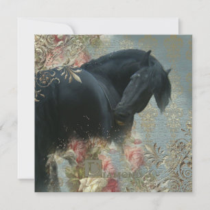 Friesian Horse ~ The Itch - Carte de voeux