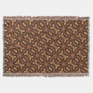 Fringed Throw couverture tribale motif géométrique