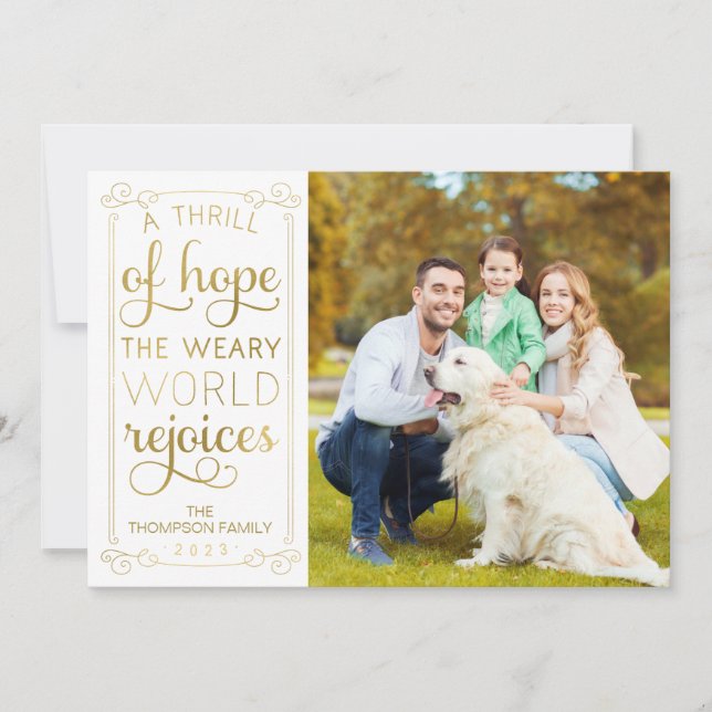 Frissons de l'espoir Weary World Rejoices Carte ph (Devant)