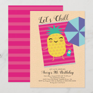 Frissons l'été Invitation d'anniversaire