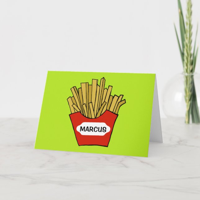 frites frites carte de voeux vierge personnalisée (Devant)