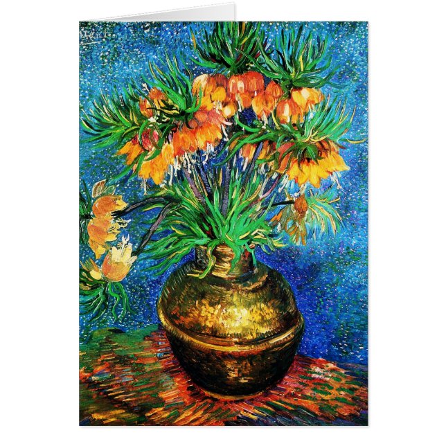 Fritillons dans un Vase Van Gogh Art (Devant)