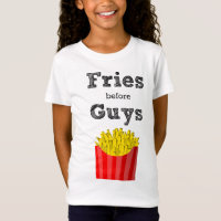 Fritures avant T-shirt d'ado de types