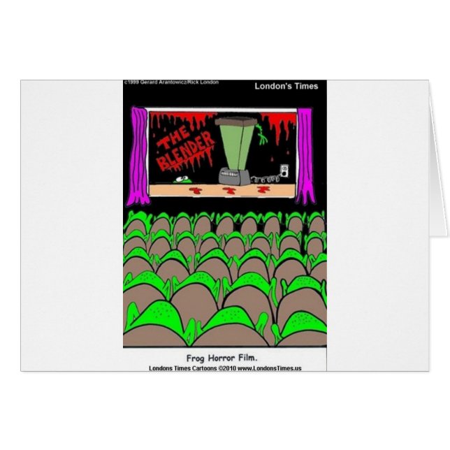Frog Horror Film Drôle Tee - shirt Mugs Cartes Plu (Devant horizontal)