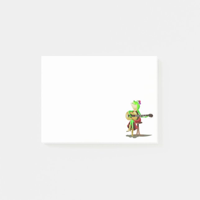 Frog Jouer Guitare Funny Post-it® Notes (Devant)