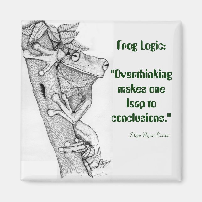 "FROG LOGIC" Fun Frog Magnet (Devant)