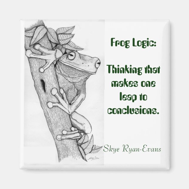 "FROG LOGIC" Fun Frog Magnet (Devant)