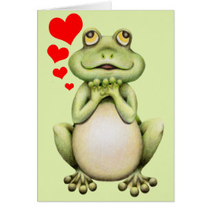 Frog Love Dessin Carte Saint Valentin