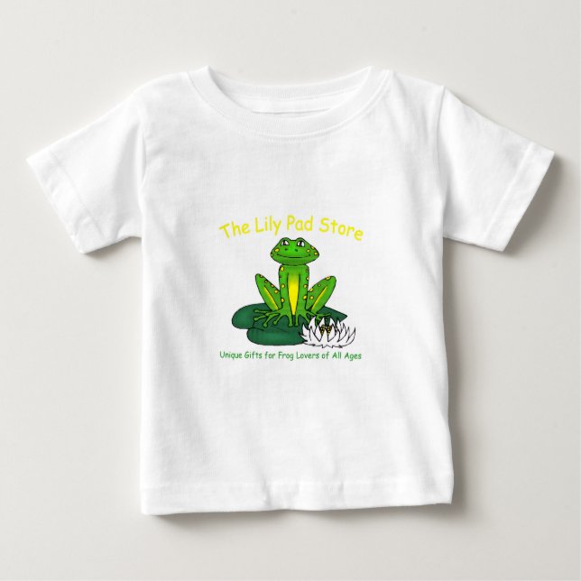 Frog on a Lily Pad White Toddler T-Shirt (Devant)