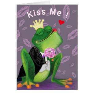 Frog Prince Valentine's Day Card Kiss Me - Jouer