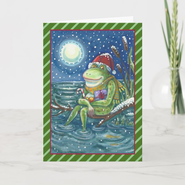 FROG SUR JOURNAL VACANCES NOËL CARTE DE RECONNAISS (Devant)