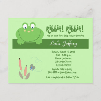 Froggyville Cute Frog Baby shower Invitation
