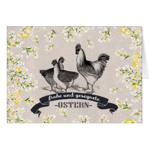 Frohe Ostern. Carte Pâques en allemand