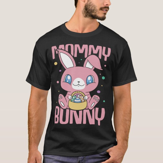 Frohe Ostern T-Shirt Maman Lapin Lapin Lapin Drôle (Devant)
