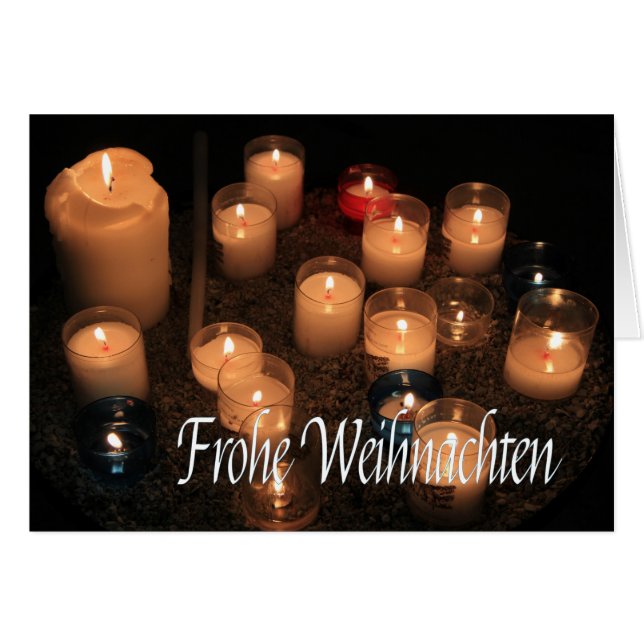 Frohe Weihnachten Brûler des bougies Noël (Devant horizontal)