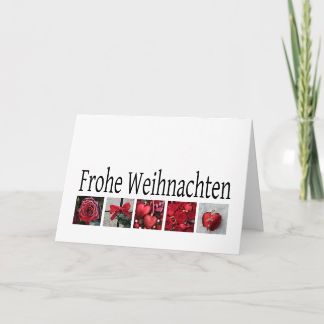 Frohe Weihnachten, carte de Noël allemande (Devant)