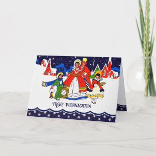 Frohe Weihnachten. Carte de Noël en allemand