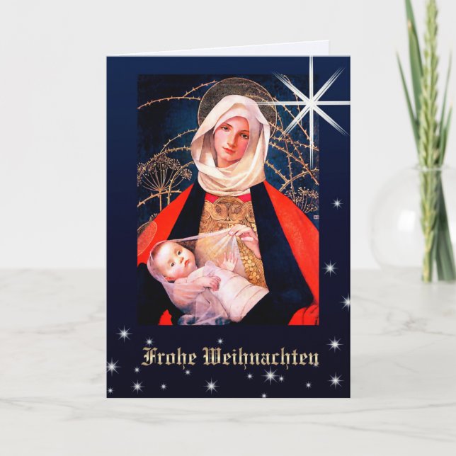 Frohe Weihnachten. Carte de Noël en allemand (Devant)