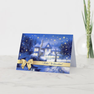 Frohe Weihnachten. Carte de Noël en allemand