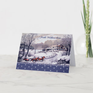 Frohe Weihnachten. Carte de Noël en allemand