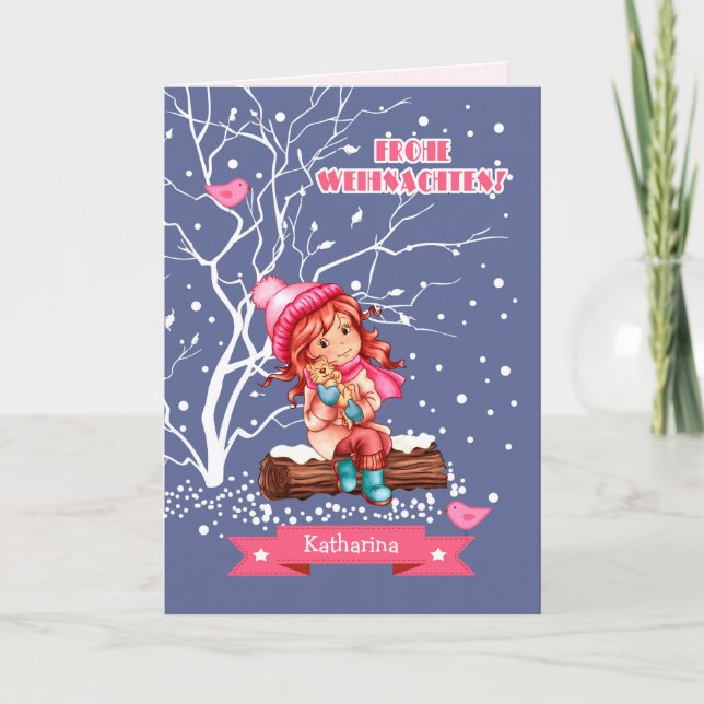 Frohe Weihnachten. Carte de Noël en allemand (Devant)