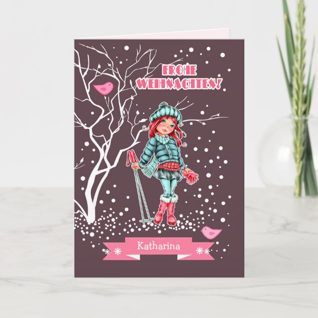 Frohe Weihnachten. Cartes de Noël en allemand (Devant)