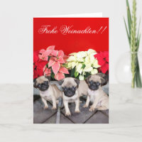 Frohe Weinachten !! Carte de voeux pour chiot carl