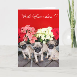Frohe Weinachten !! Carte de voeux pour chiot carl