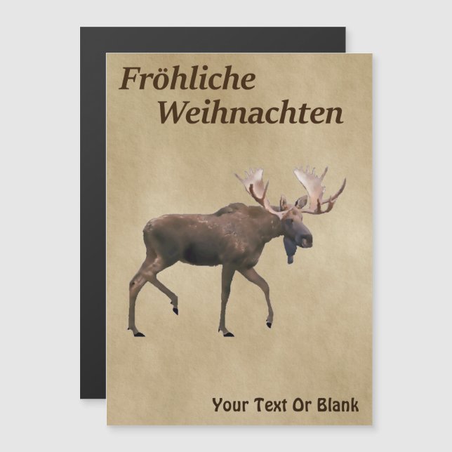 Fröhliche Weihnachten - Bull Moose Sur Ancien Papi (Devant / Derrière)