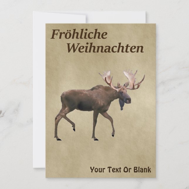 Fröhliche Weihnachten - Bull Moose Sur Ancien Papi (Devant)