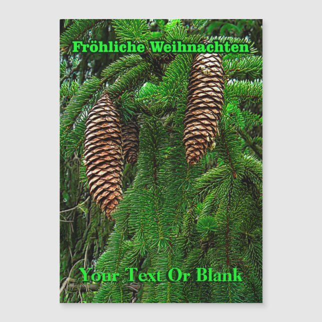 Fröhliche Weihnachten - cônes et aiguilles (Devant)