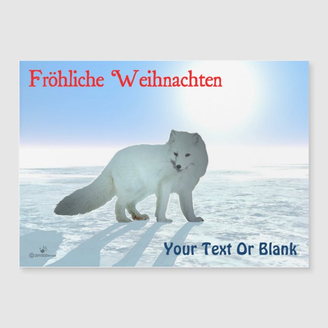 Fröhliche Weihnachten - Renard arctique (Devant)