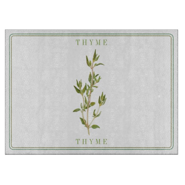 FROID THYME 15x11 Planche à découper en verre (Devant)