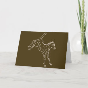Frolicking Horse Foal - ligne transparente. Carte