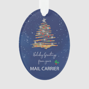 FROM Mail Carrier Christmas Tree Nom personnalisab
