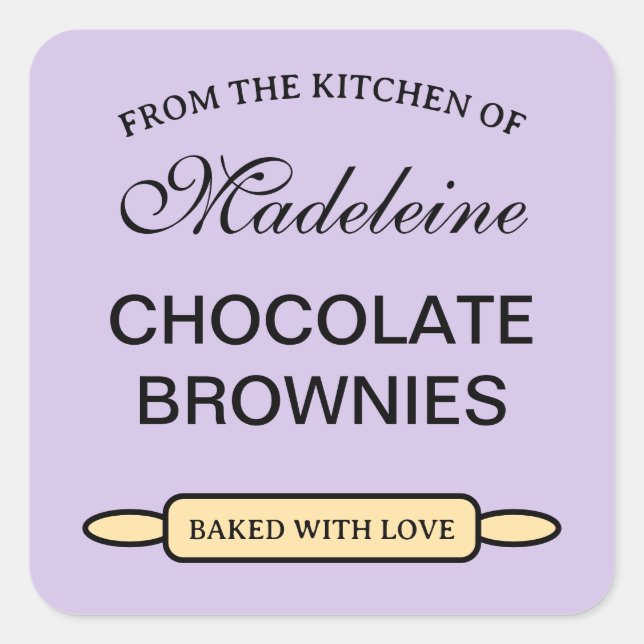 From the kitchen of, baked with love stickers (Devant)