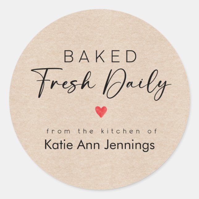 From the Kitchen of Labels Stickers | Baked Fresh (Devant)