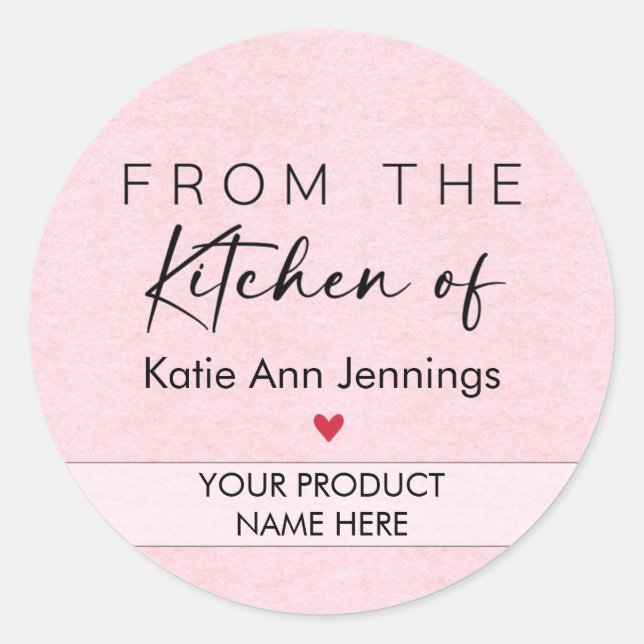 From the Kitchen of Stickers Custom Product Labels (Devant)