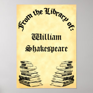 From the Library of Old Books Custom 10x14 Poster