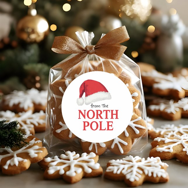 From the North Pole Christmas Sticker | Santa Hat  (Créateur téléchargé)