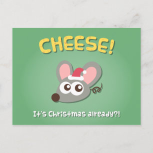 Fromage de souris C'est Noël Pun Humour Carte de v