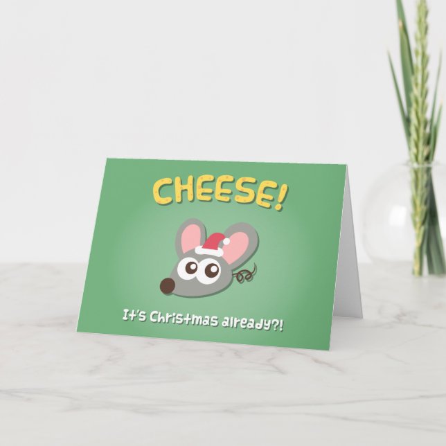 Fromage mignon de souris sa carte de voeux de (Devant)