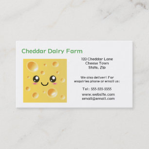 Fromage personnalisé Cartes de visite de ferme lai