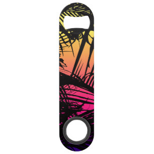 Frondes noires tropicales de paume sur rose,