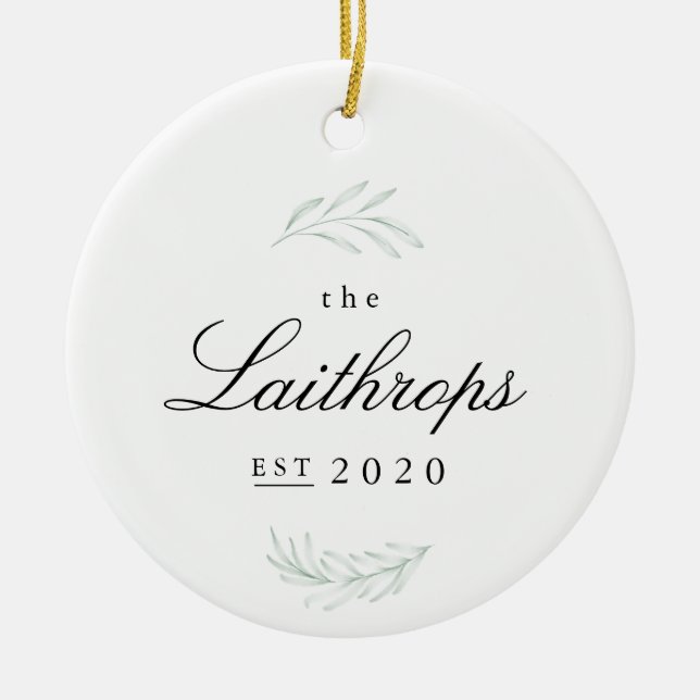 Fronds Élégants Nouveau marié Premier ornement de  (Devant)