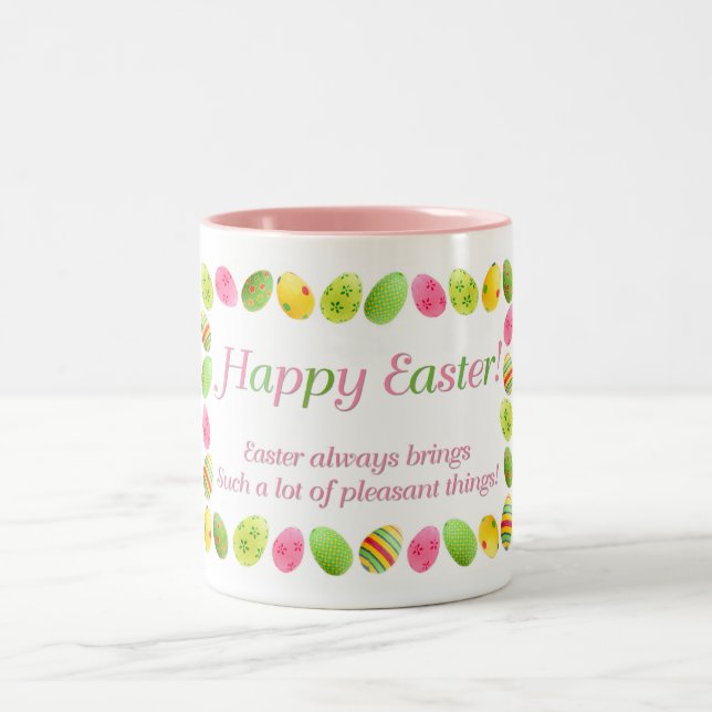 Frontière des oeufs de Pâques - Bonne Mug de Pâque (Centre)