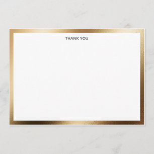 Frontière d'or de carte de remerciements