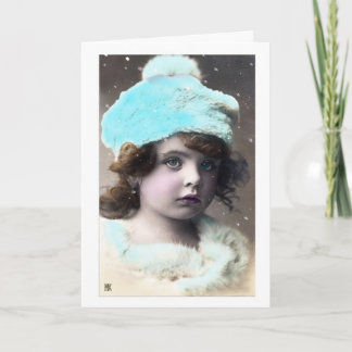 Frontière féerique de blanc de carte d'hiver