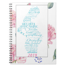 Frontière rose d'aquarelle du carnet | de Doula